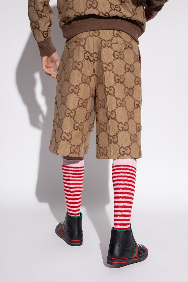 Beige Monogrammed shorts Gucci - gucci straight leg
